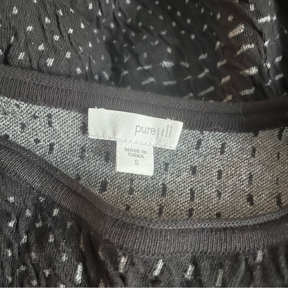 J Jill Pure Jill Oversized Boxy Textured Black Sweater Top Size Small - Picture 3 of 4